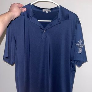 Peter Millar Korn Ferry Tour PGA navy polo - size medium